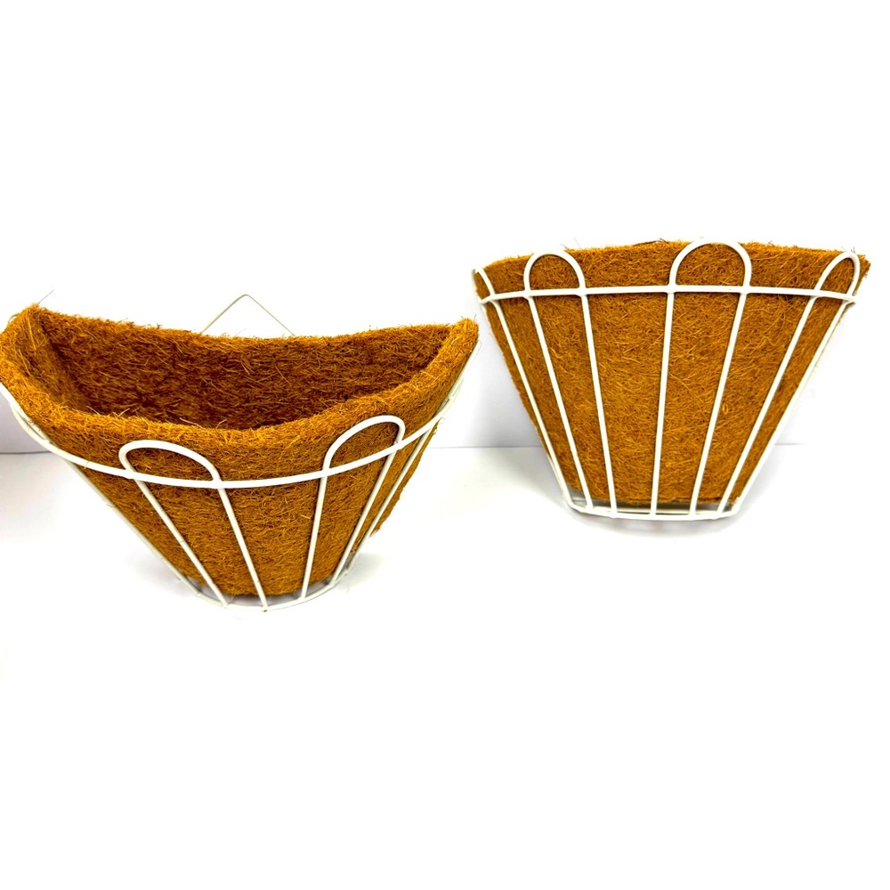 New Coconut Coir Wall Hanging Half Round Flower Plant Basket